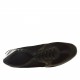 Sportlicher Herrenschnürschuh aus schwarzem Leder und Wildleder und metallsiertem grauem Leder - Verfügbare Größen:  47