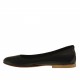 Chaussure ballerine pour femmes en cuir noir talon 1 - Pointures disponibles:  32