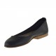 Woman's ballerina shoe in dark blue leather heel 1 - Available sizes:  32