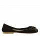 Woman's ballerina shoe in black suede with bow heel 1 - Available sizes:  32