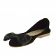 Woman's ballerina shoe in black suede with bow heel 1 - Available sizes:  32