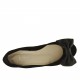Ballerinaschuh für Damen aus schwarzem Wildleder mit Schleife Absatz 1 - Verfügbare Größen:  32