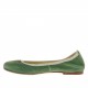 Ballerina shoe in green leather heel 1 - Available sizes:  32