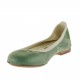 Ballerina in pelle verde tacco 1 - Misure disponibili: 32