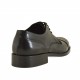 Chaussure derby pour hommes à lacets et bout droit en cuir noir - Pointures disponibles:  36