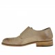 Zapato elegante para hombres con dos hebillas y puntera en piel beis - Tallas disponibles:  49, 50