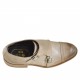 Chaussure élégant pour hommes avec deux boucles et bout droit en cuir beige - Pointures disponibles:  49, 50