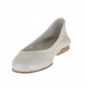 Ballerina en cuir ivoire perlé talon 1 - Pointures disponibles:  32
