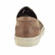 Men's casual laced shoe with wingtip in earth beige leather - Available sizes:  36