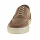 Men's casual laced shoe with wingtip in earth beige leather - Available sizes:  36