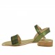 Sandalo da donna con cinturino in vernice verde tacco 2 - Misure disponibili: 31