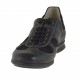 Chaussure sportif à lacets pour hommes en daim et cuir noir - Pointures disponibles:  47