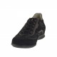 Men's casual laced shoe in black suede and fabric and taupe leather - Available sizes:  46