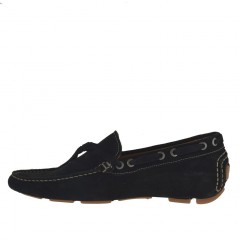 Mocassin pour hommes avec lacets en daim noir - Pointures disponibles:  52 2