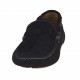 Men's laced car shoe in black suede - Available sizes:  52