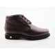 Men's ankle-high laced shoe in maroon leather - Available sizes:  47