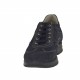 Chaussure sportif pour hommes avec lacets en daim et tissu bleu foncé - Pointures disponibles:  36