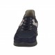 Zapato deportivo con cordones para hombre en gamuza y tejido azul oscuro y piel blanca y roja - Tallas disponibles:  36, 37