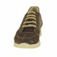 Chaussure sportif avec lacets en cuir nabuk, cuir et tissu taupe - Pointures disponibles:  36