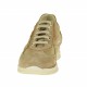 Men's casual lace-up shoe in beige suede and fabric - Available sizes:  36