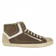 Chaussure pour hommes à lacets en cuir taupe et blanc - Pointures disponibles:  36, 47