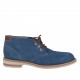 Men's sportive laced ankle shoe in turquoise suede - Available sizes:  46