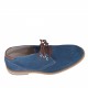 Chaussure sportif pour hommes avec lacets en daim turquoise - Pointures disponibles:  46