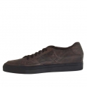 Sport laced shoe in dark brown vintage leather laced shoe in dark brown vintage leather - Available sizes:  51