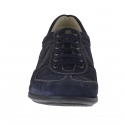 Chaussure sportif avec lacets en daim et cuir bleu  - Pointures disponibles:  46