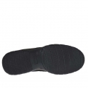 Chaussure sportif pour hommes avec lacets en daim et tissu noir - Pointures disponibles:  36, 37