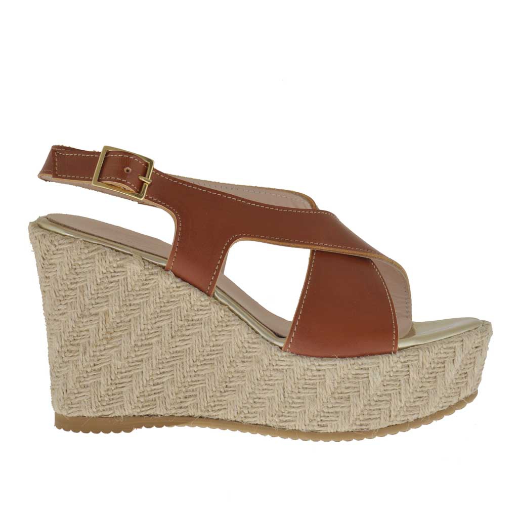 tan low platform sandals