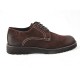 Laced men's sports shoe in brown leather - Available sizes:  47