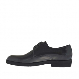 Elegante zapato derby con cordones para hombre en charol imprimido gris - Tallas disponibles:  37, 38, 46, 47, 49, 50, 51 2