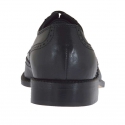 Chaussure pour hommes à lacets et bout Brogue en cuir noir - Pointures disponibles:  51