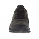 Chaussure sportif pour hommes à lacets en cuir noir  - Pointures disponibles:  36