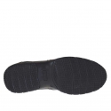 Zapato deportivo con cordones para hombre en piel negra - Tallas disponibles:  36