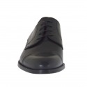 Scarpa da uomo derby elegante e stringata con puntale in pelle nera - Misure disponibili: 36, 37, 38, 46, 47, 48, 49, 50