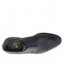 Zapato derby para hombre con cordones y puntera en piel de color negro - Tallas disponibles:  38, 49, 50