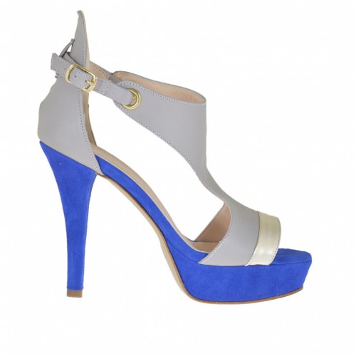 blue suede platform shoes