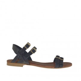 Sandali Con Tacco Grosso Allegra K Per Donna | Cinturino Alla Caviglia E Fibbia - Altezza Tacco 8.5 Cm, Nero