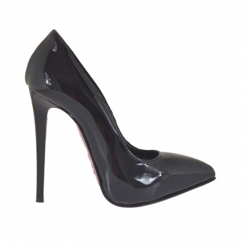 black patent leather platform shoes