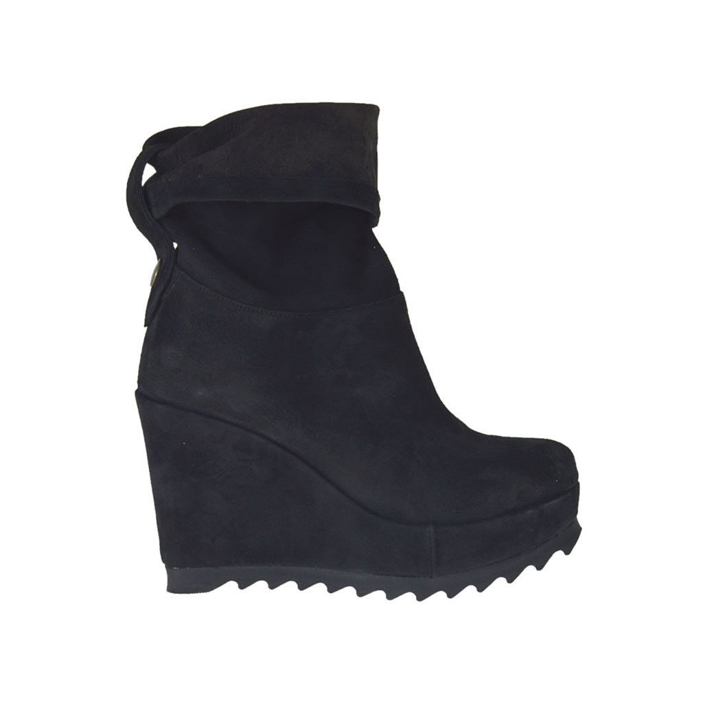 high wedge ankle boots