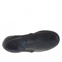 Chaussure pour femmes avec elastiques en cuir et cuir verni imprimé noir talon compensé 2 - Pointures disponibles:  32
