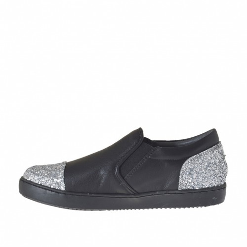 Chaussures De Cour à Talons Hauts Noires à Paillettes M&S - Taille UK 3, Talon 3,5 Pouces