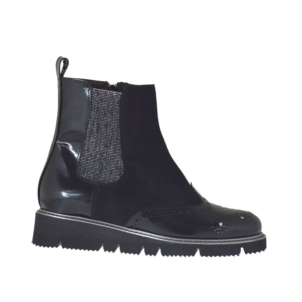 silver patent leather boots