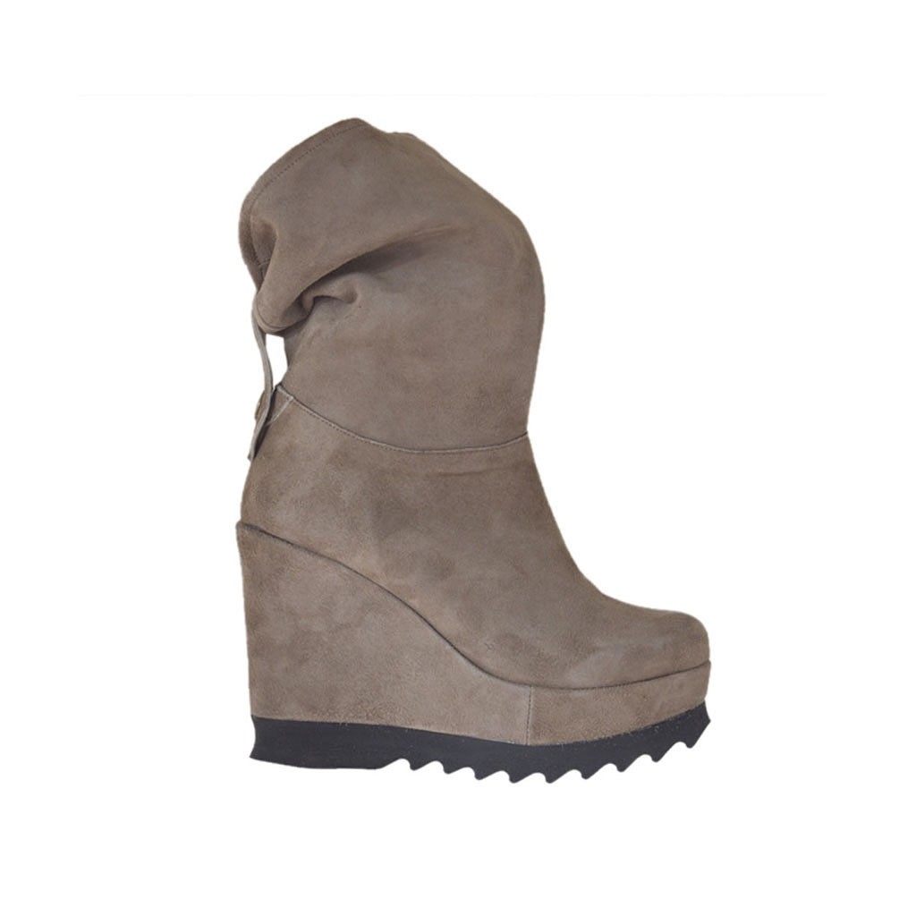 high wedge ankle boots