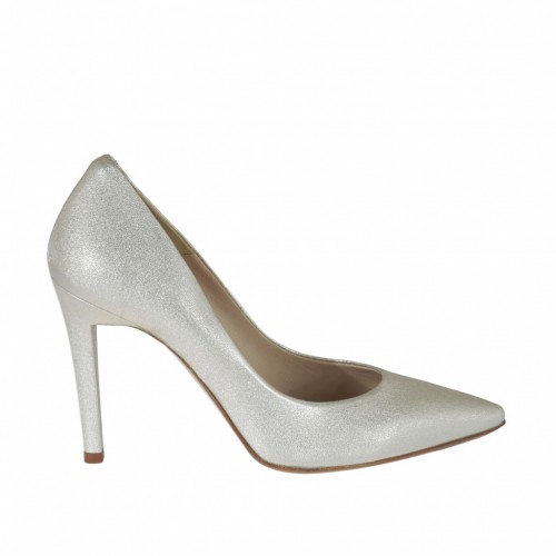 platinum silver heels
