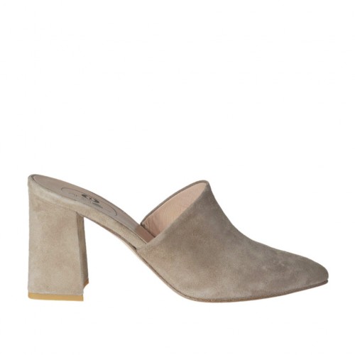 closed toe mule heels