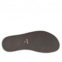 Men's slipper with two bands in black leather - Available sizes:  46, 47, 48, 51, 52