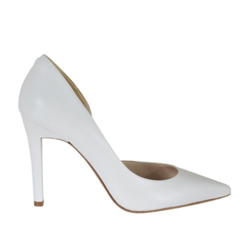 escarpins ouverts blancs